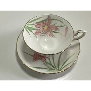 Vintage Tuscan Pretty In Pink Cup & Saucer Set